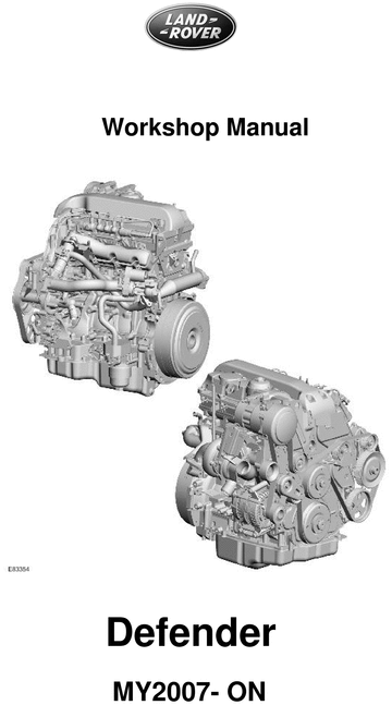 Product picture Land Rover Defender Workshop Manual Complete 2007 