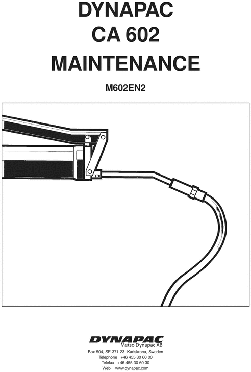 Product picture DynaPac CA602 Maintenance Manual