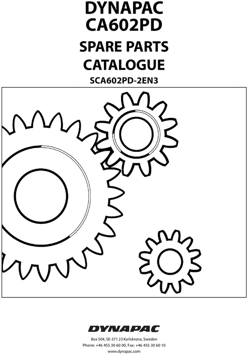Product picture Dynapac dyna pac CA602 parts manual